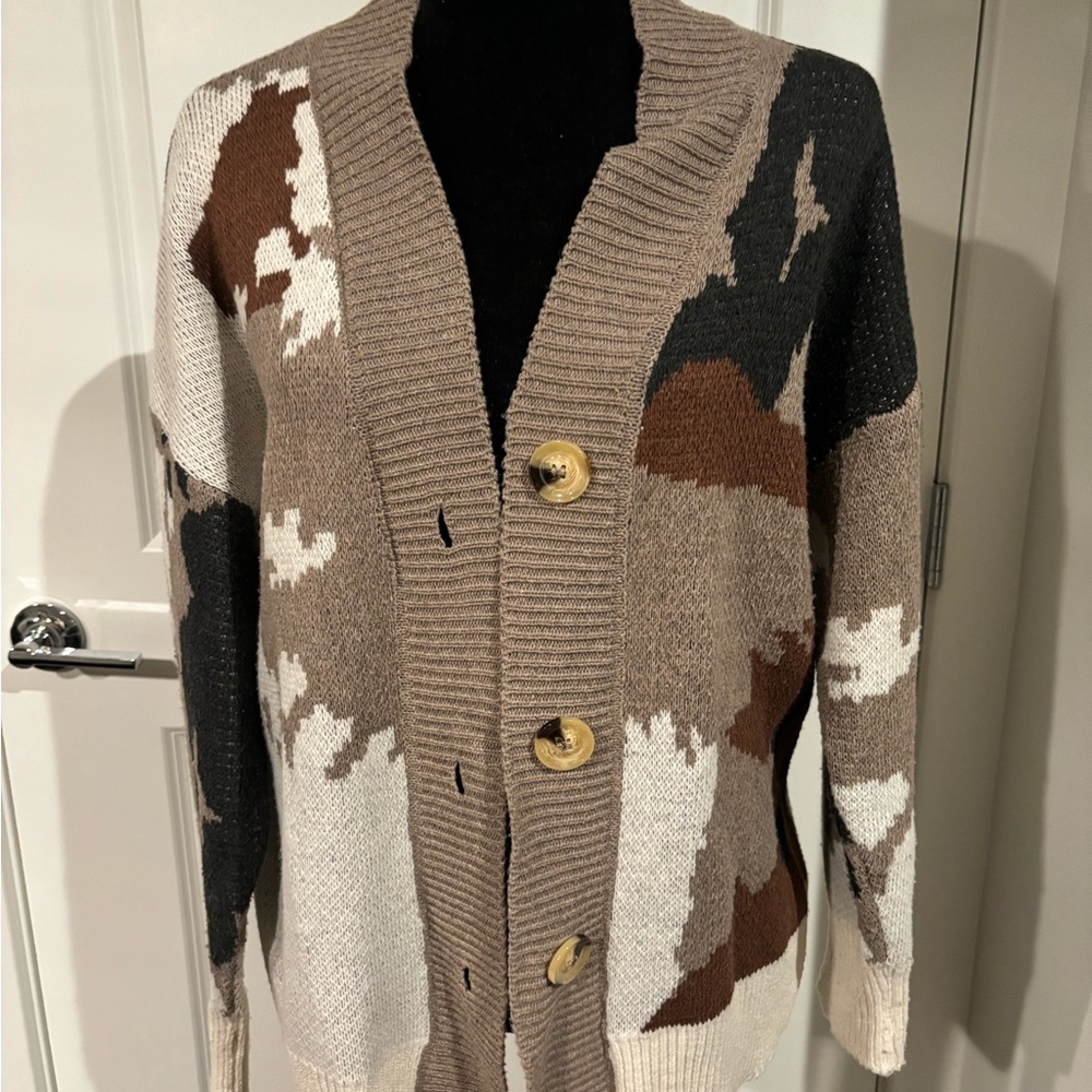 Button Up Sweater One Size